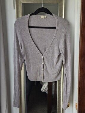 Wilfred Light Lavender V-Neck Button Cardigan